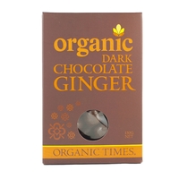Organic Times - Dark Chocolate Coated Ginger 150g Per Packet