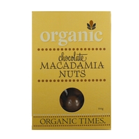 Organic Times - Milk Chocolate Coated Macadamias 150g Per Packet