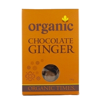 Organic Times - Milk Chocolate Coated Ginger 150g Per Packet